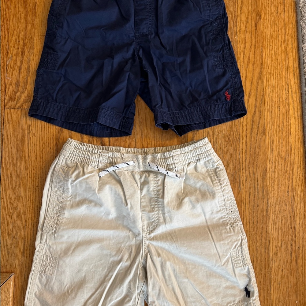 Polo Ralph Lauren Navy and Tan Cargo Shorts